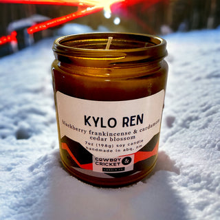 Kylo Ren Soy Candles and Melts - Blackberry Frankincense & Cardamom Cedar Blossom - Space Adventure Inspired