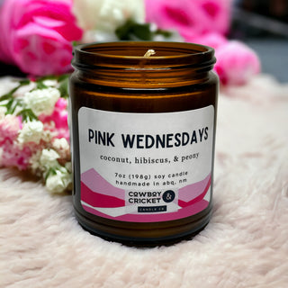 Pink Wednesdays Soy Candles and Melts - Coconut, Hibiscus, & Peony