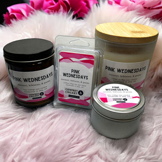 Pink Wednesdays Soy Candles and Melts - Coconut, Hibiscus, & Peony - Unpleasant Teen Girls Inspired