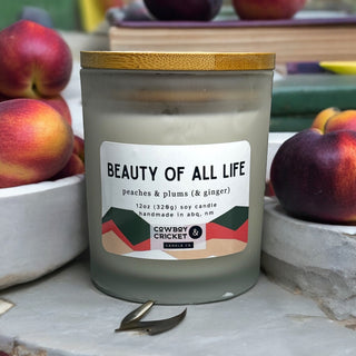 Beauty of All Life Soy Candles and Melts - Peaches, Plums, & Ginger - Magicians Inspired