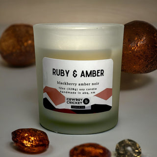 Ruby & Amber Soy Candles and Melts - Blackberry Amber Noir