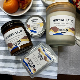 Morning Latte Soy Candles and Melts - Hazelnut Coffee & Biscotti